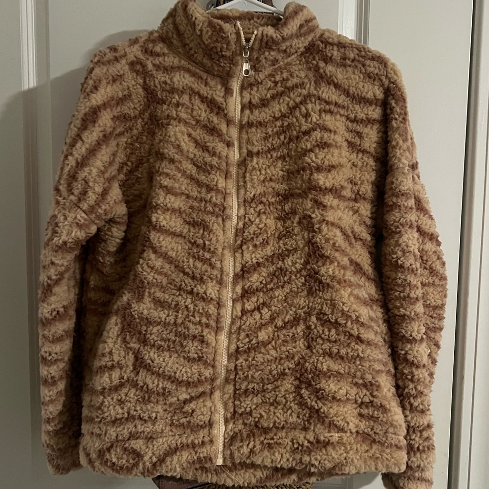 Oversized teddy/fleece jacket